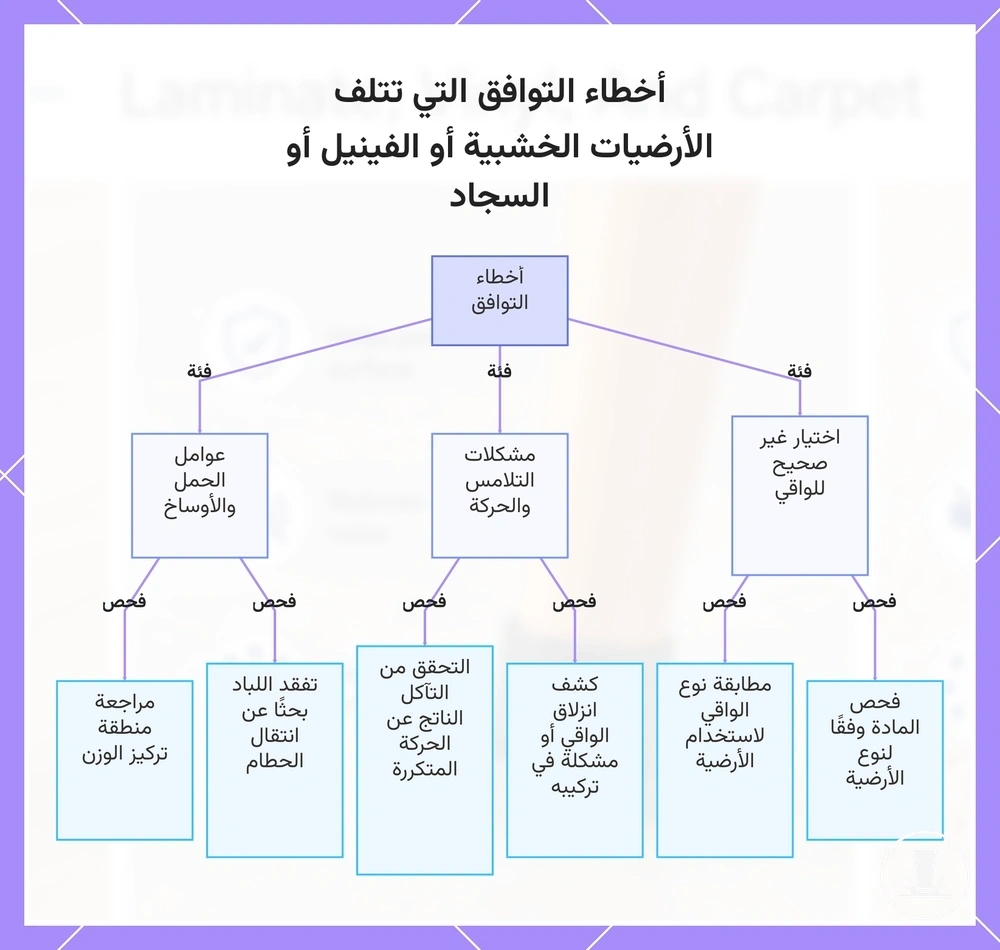 أخطاء التوافق التي تتلف الأرضيات الخشبية أو الفينيل أو السجاد