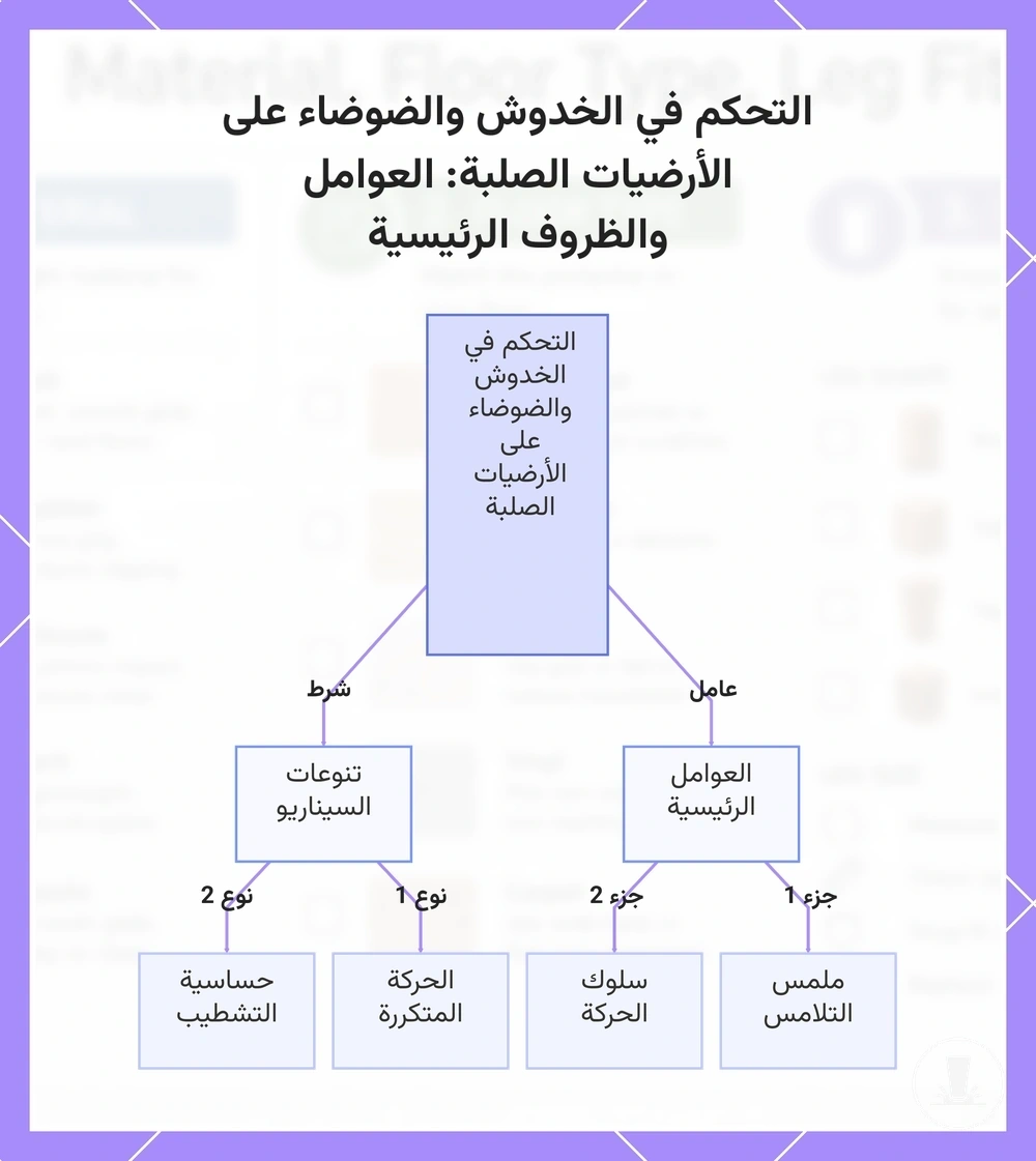 التحكم في الخدوش والضوضاء على الأرضيات الصلبة: العوامل والظروف الرئيسية