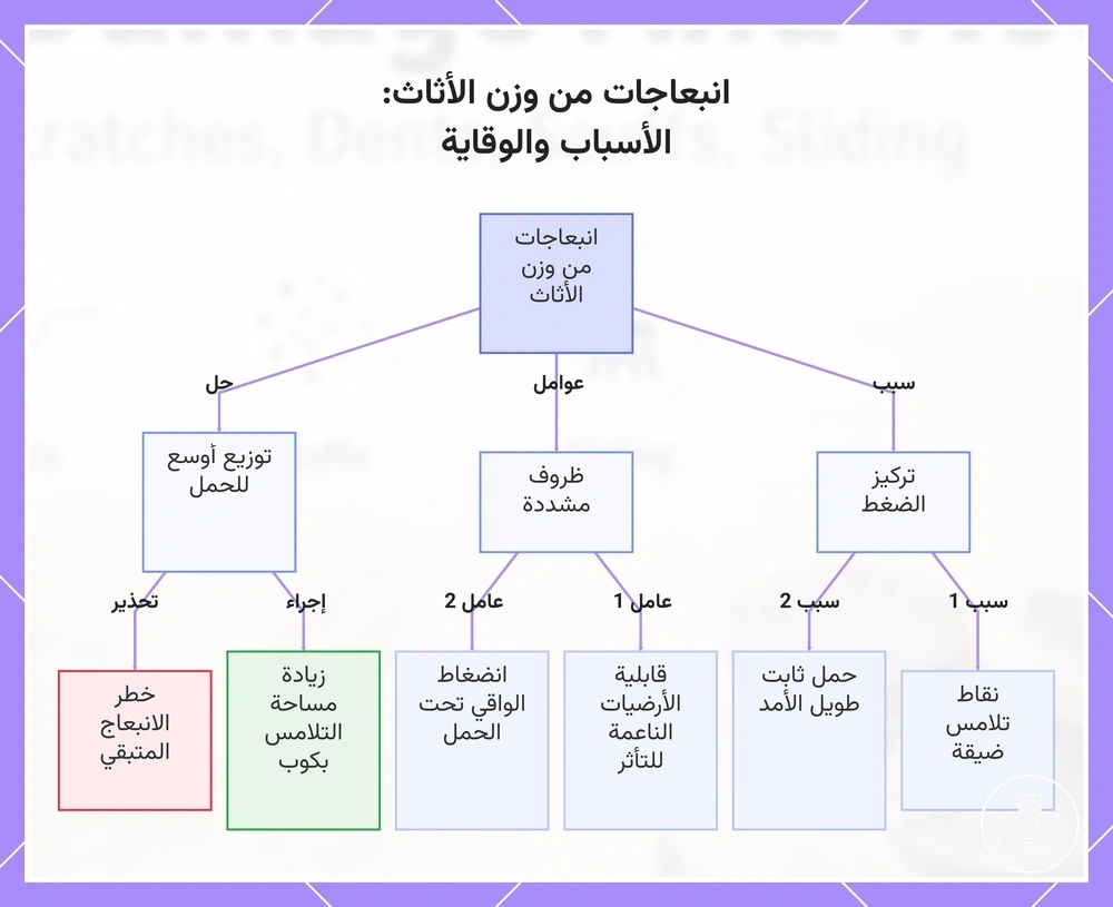 انبعاجات من وزن الأثاث: الأسباب والوقاية