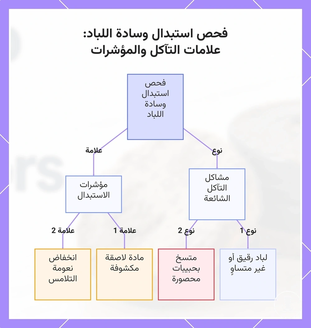 فحص استبدال وسادة اللباد: علامات التآكل والمؤشرات
