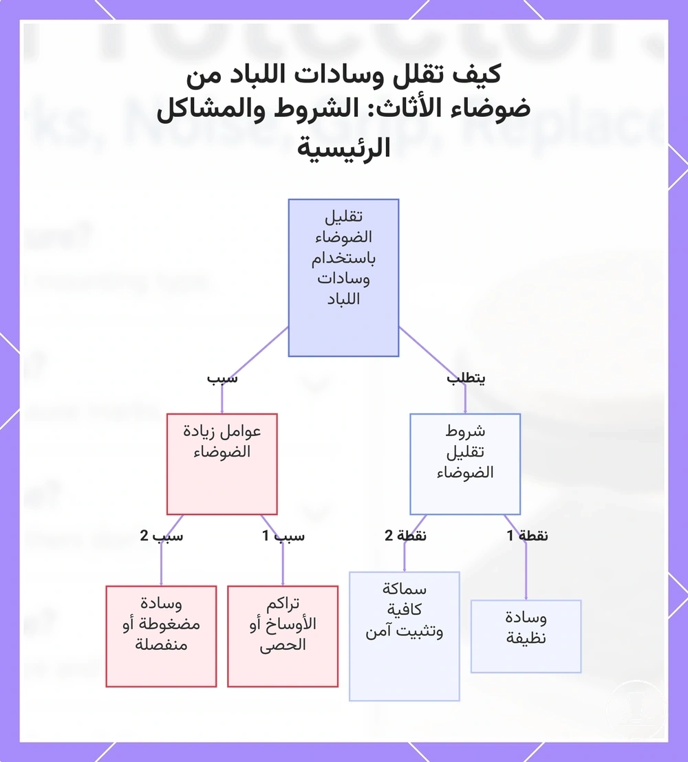 كيف تقلل وسادات اللباد من ضوضاء الأثاث: الشروط والمشاكل الرئيسية