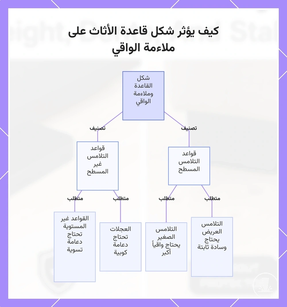 كيف يؤثر شكل قاعدة الأثاث على ملاءمة الواقي