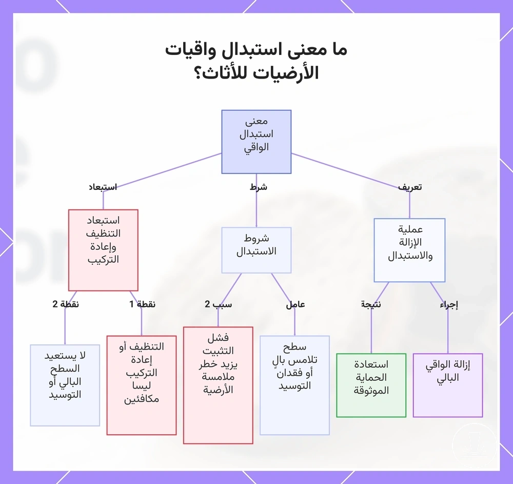 ما معنى استبدال واقيات الأرضيات للأثاث؟