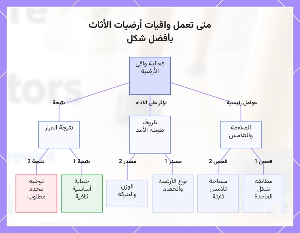 متى تعمل واقيات أرضيات الأثاث بأفضل شكل