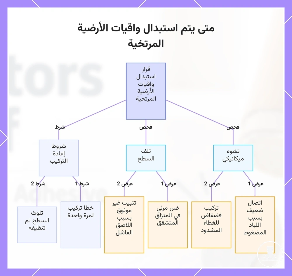 متى يتم استبدال واقيات الأرضية المرتخية