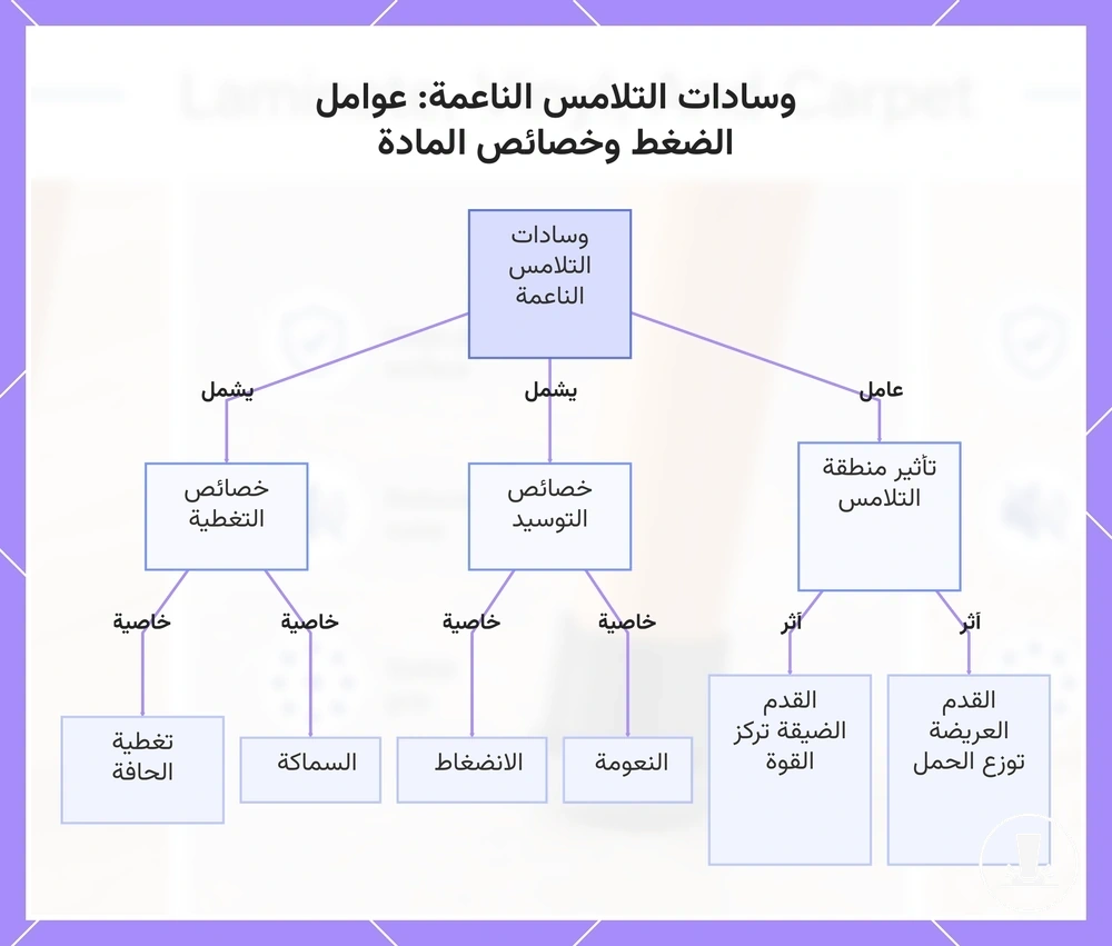 وسادات التلامس الناعمة: عوامل الضغط وخصائص المادة