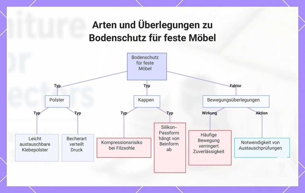 Arten und Überlegungen zu Bodenschutz für feste Möbel