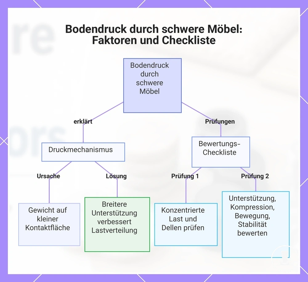 Bodendruck durch schwere Möbel: Faktoren und Checkliste