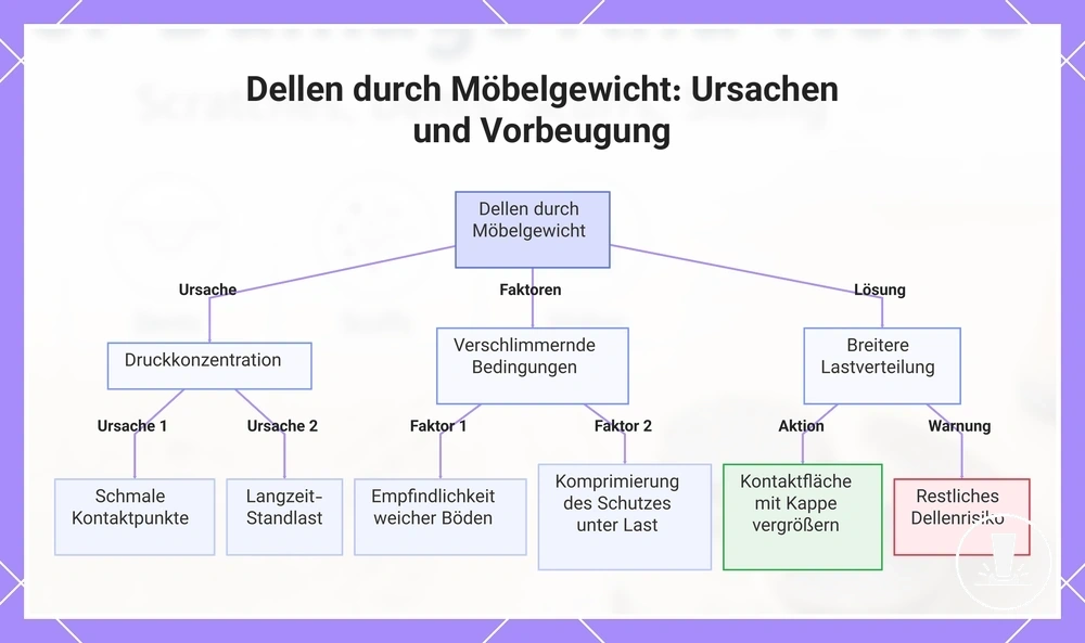 Dellen durch Möbelgewicht: Ursachen und Vorbeugung