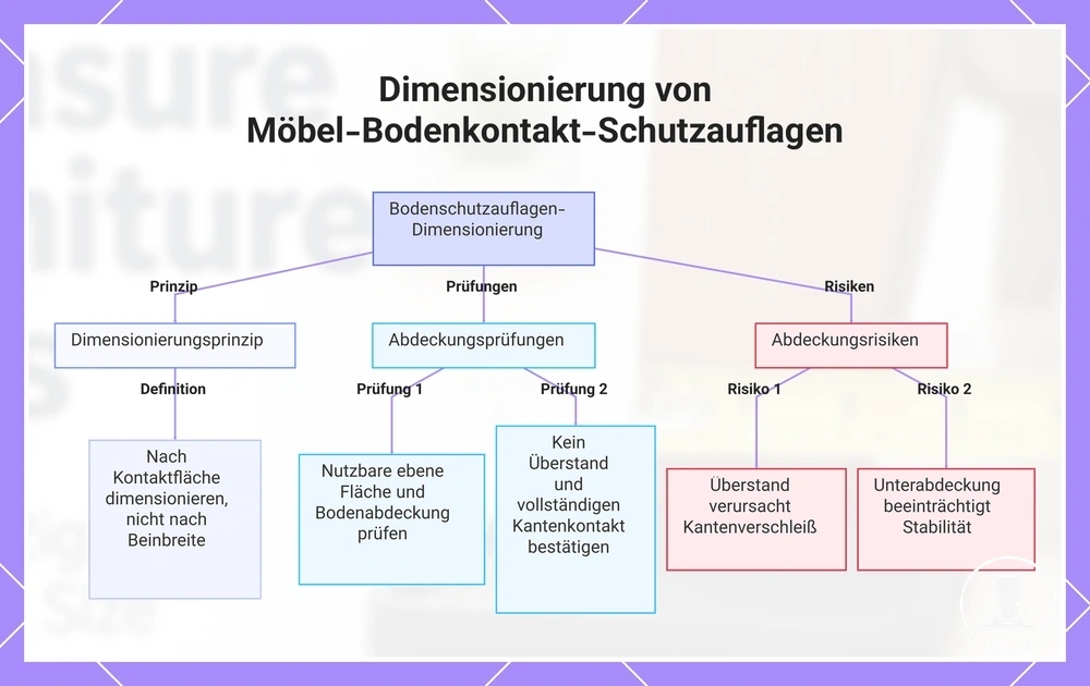 Dimensionierung von Möbel-Bodenkontakt-Schutzauflagen