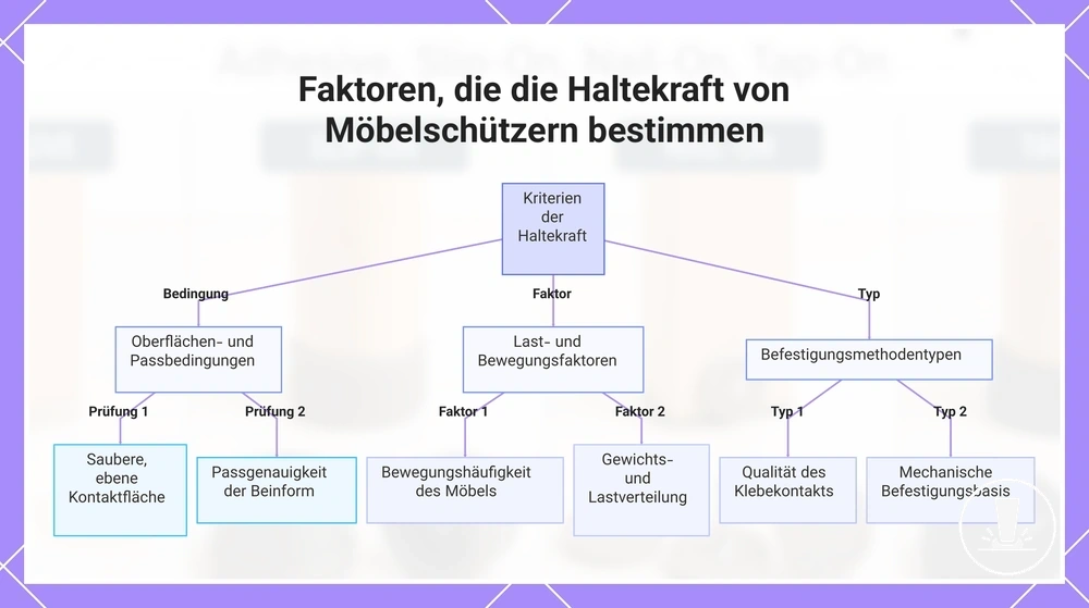 Faktoren, die die Haltekraft von Möbelschützern bestimmen