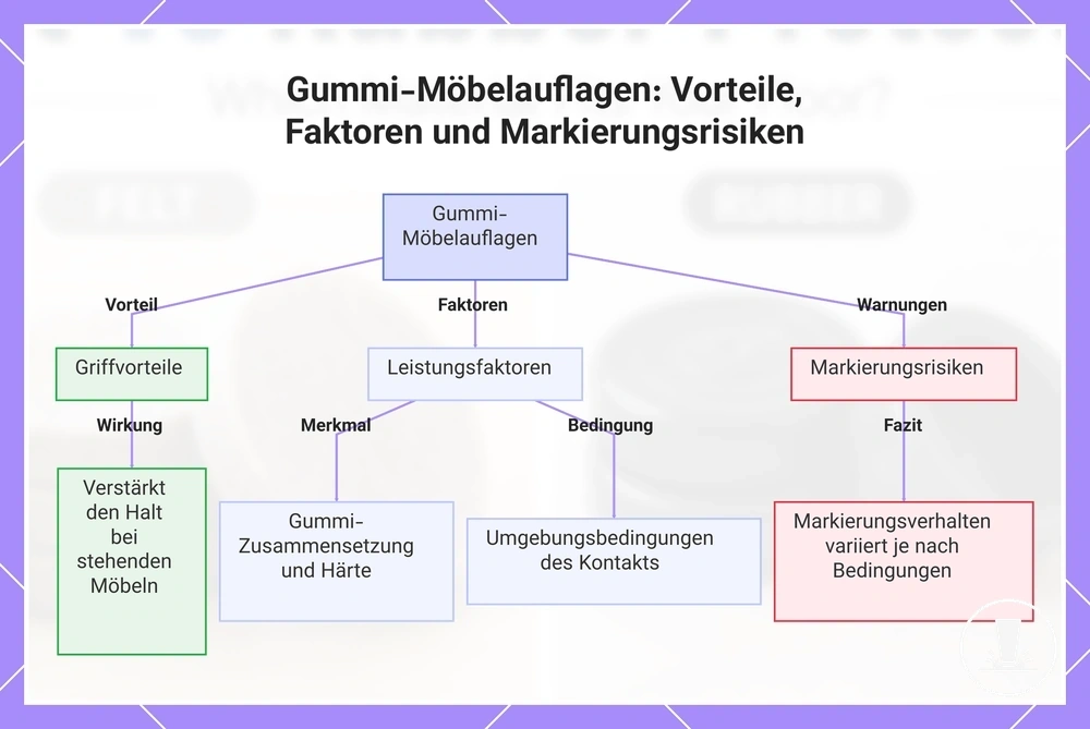 Gummi-Möbelauflagen: Vorteile, Faktoren und Markierungsrisiken