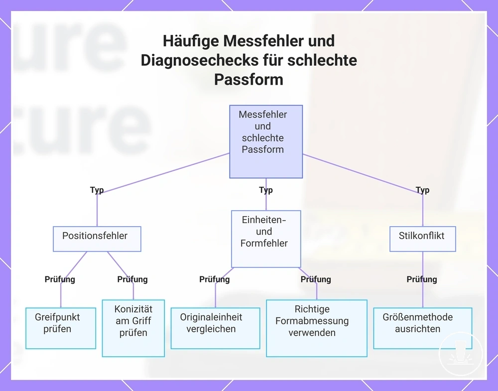 Häufige Messfehler und Diagnosechecks für schlechte Passform