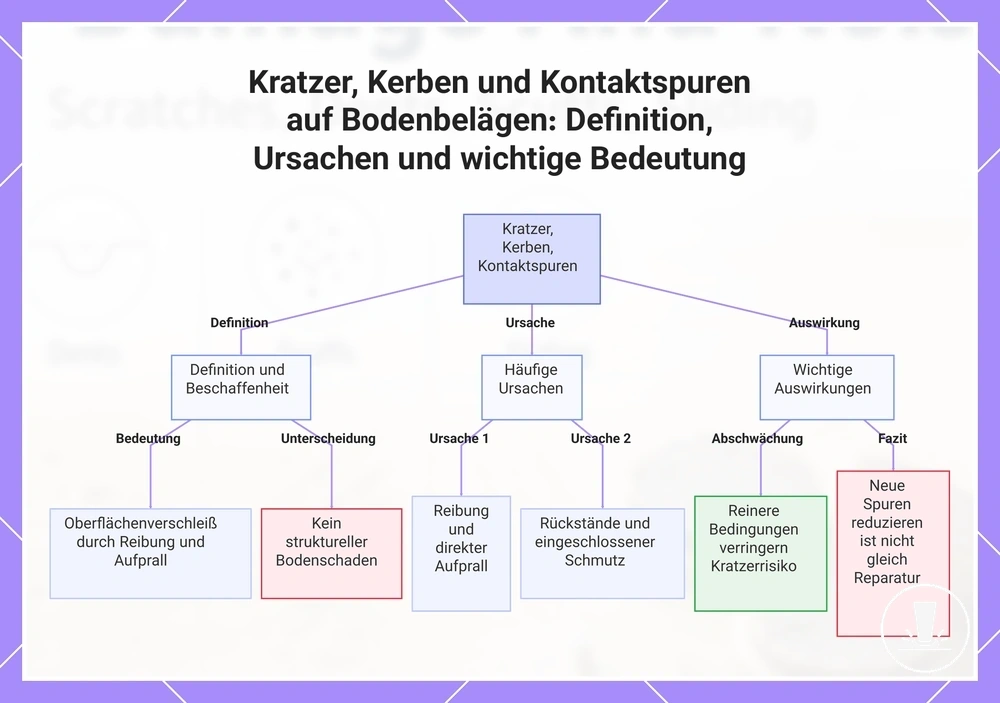 Kratzer, Kerben und Kontaktspuren auf Bodenbelägen: Definition, Ursachen und wichtige Bedeutung