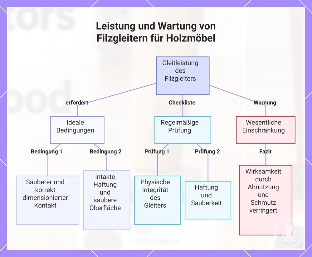 Leistung und Wartung von Filzgleitern für Holzmöbel