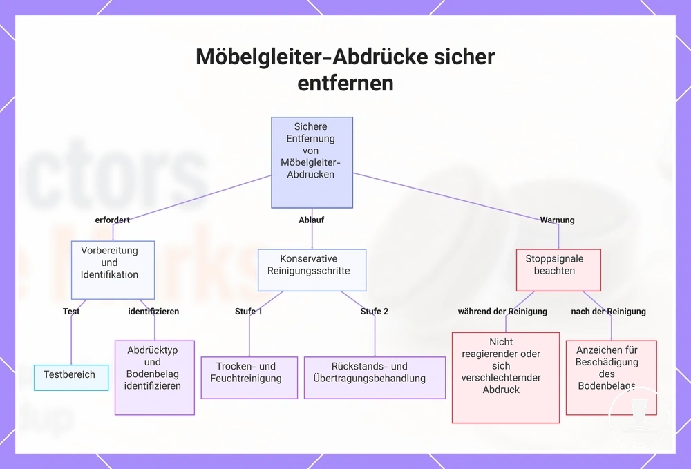 Möbelgleiter-Abdrücke sicher entfernen