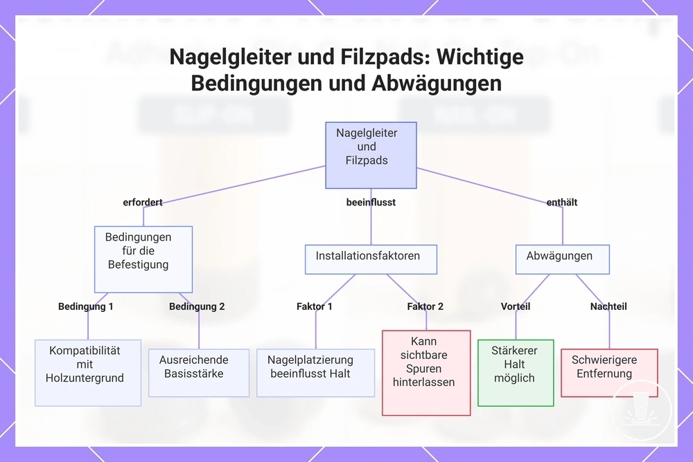 Nagelgleiter und Filzpads: Wichtige Bedingungen und Abwägungen