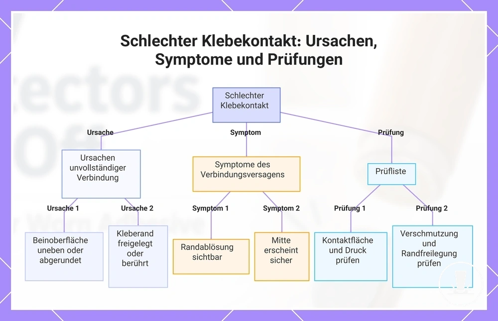 Schlechter Klebekontakt: Ursachen, Symptome und Prüfungen