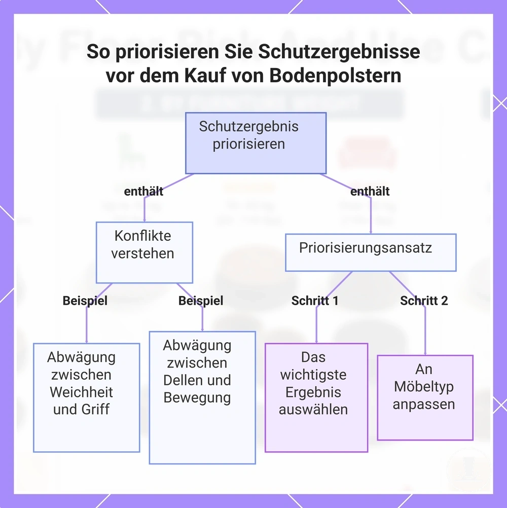 So priorisieren Sie Schutzergebnisse vor dem Kauf von Bodenpolstern
