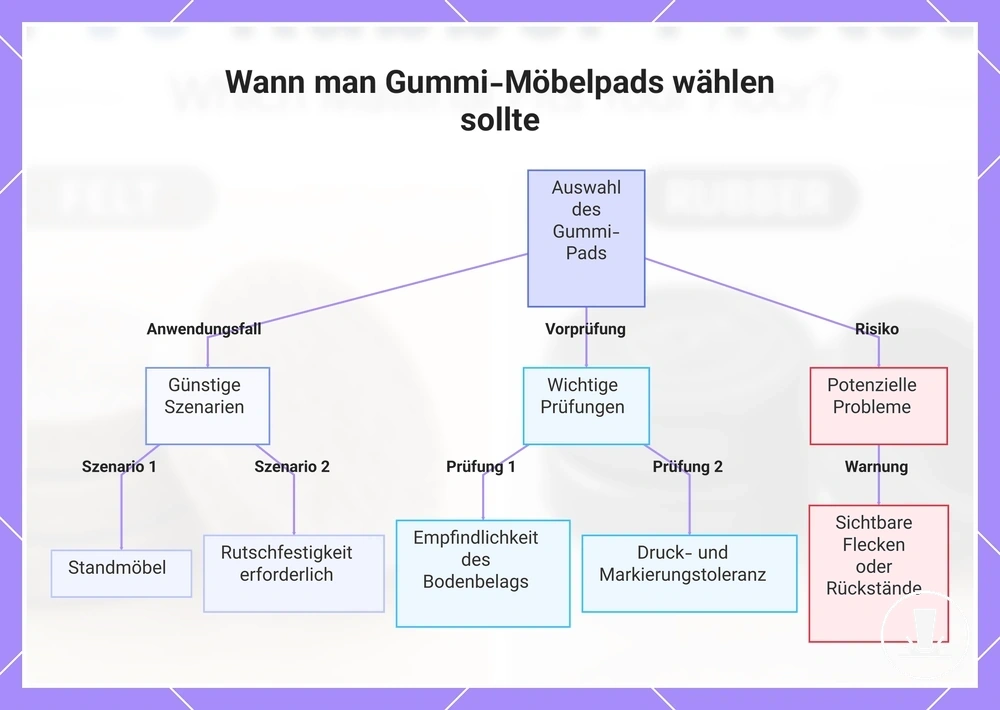 Wann man Gummi-Möbelpads wählen sollte