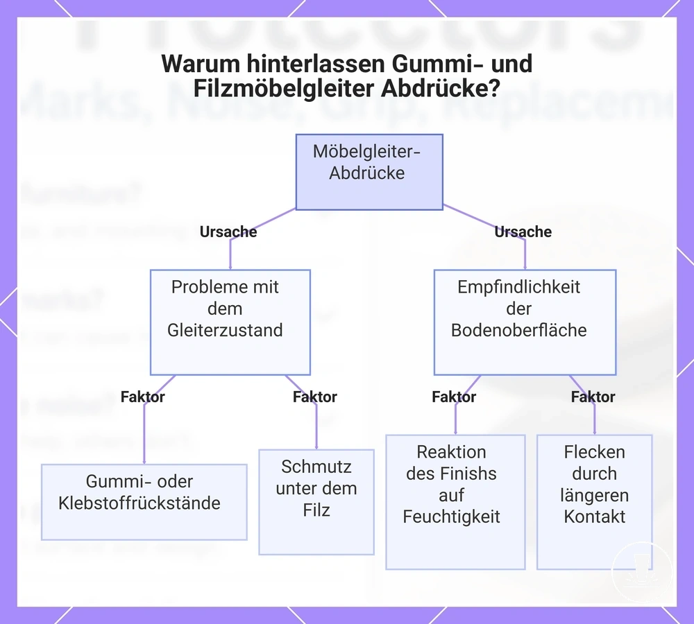 Warum hinterlassen Gummi- und Filzmöbelgleiter Abdrücke?