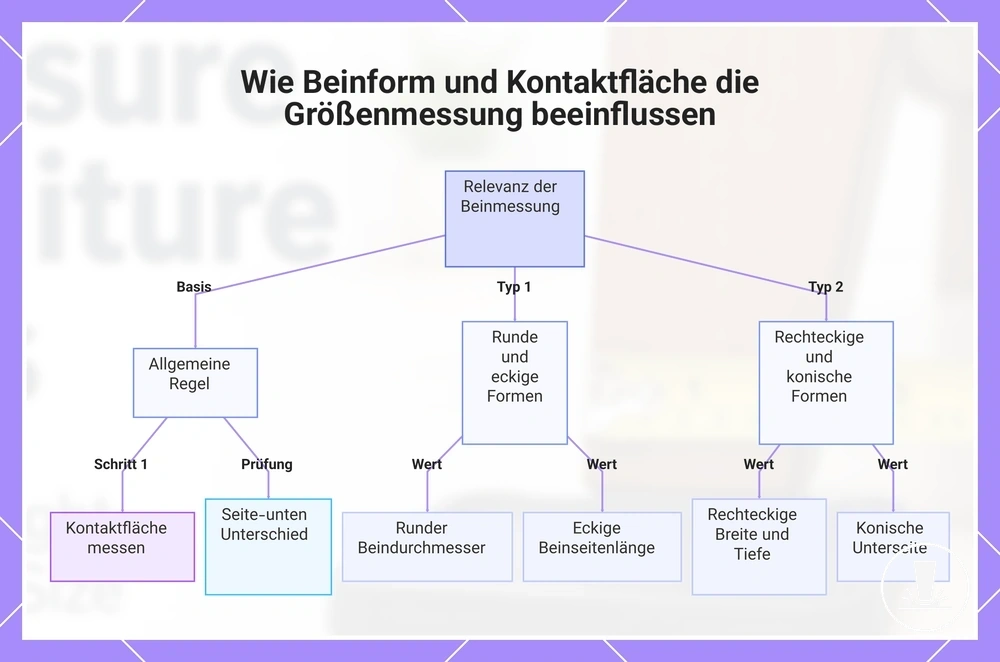 Wie Beinform und Kontaktfläche die Größenmessung beeinflussen
