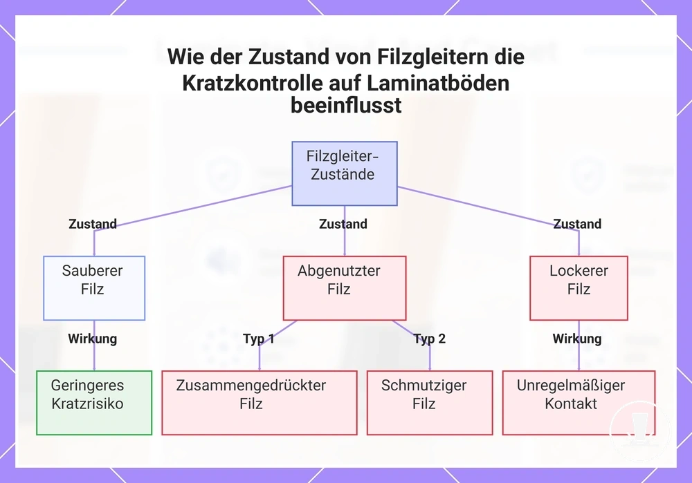 Wie der Zustand von Filzgleitern die Kratzkontrolle auf Laminatböden beeinflusst