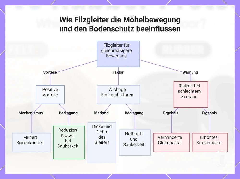 Wie Filzgleiter die Möbelbewegung und den Bodenschutz beeinflussen