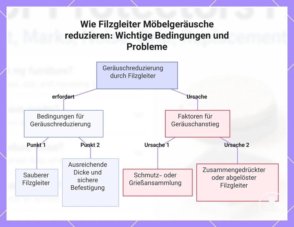 Wie Filzgleiter Möbelgeräusche reduzieren: Wichtige Bedingungen und Probleme