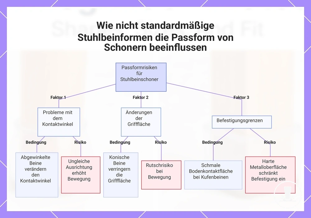 Wie nicht standardmäßige Stuhlbeinformen die Passform von Schonern beeinflussen