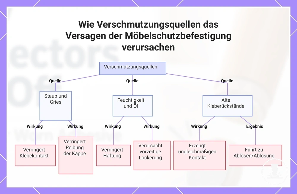 Wie Verschmutzungsquellen das Versagen der Möbelschutzbefestigung verursachen