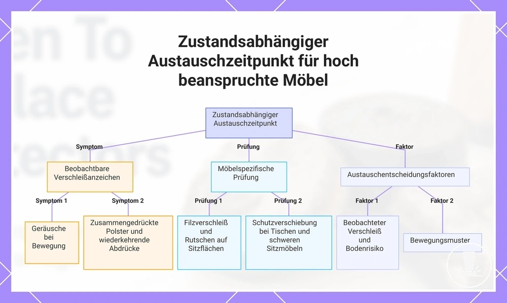 Zustandsabhängiger Austauschzeitpunkt für hoch beanspruchte Möbel