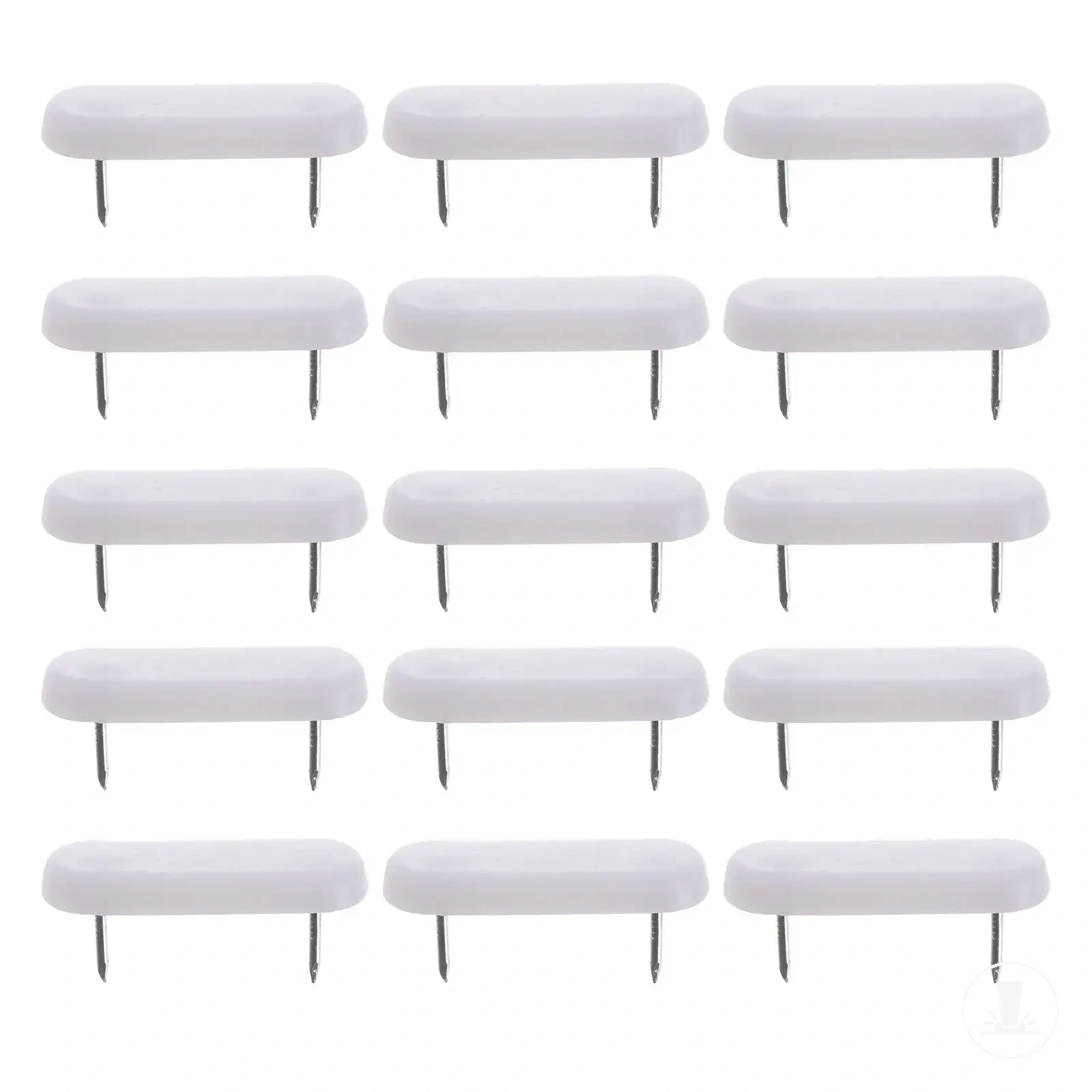 Double pin chair foot glides for wooden floors.