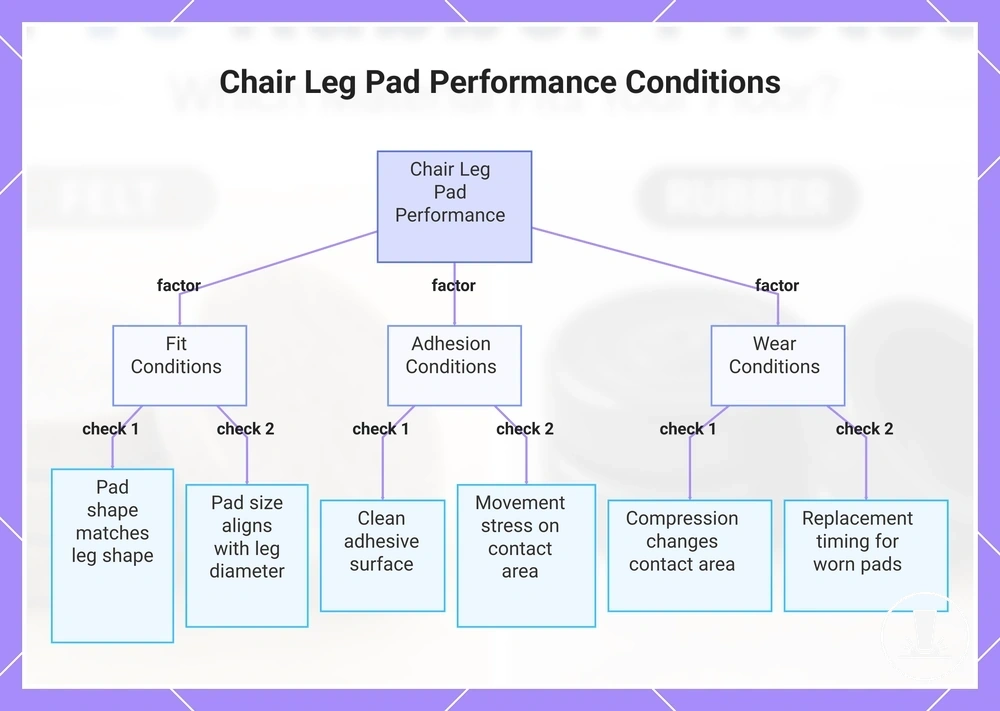 Chair Leg Pad Performance Conditions