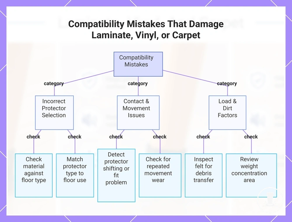 Compatibility Mistakes That Damage Laminate, Vinyl, or Carpet