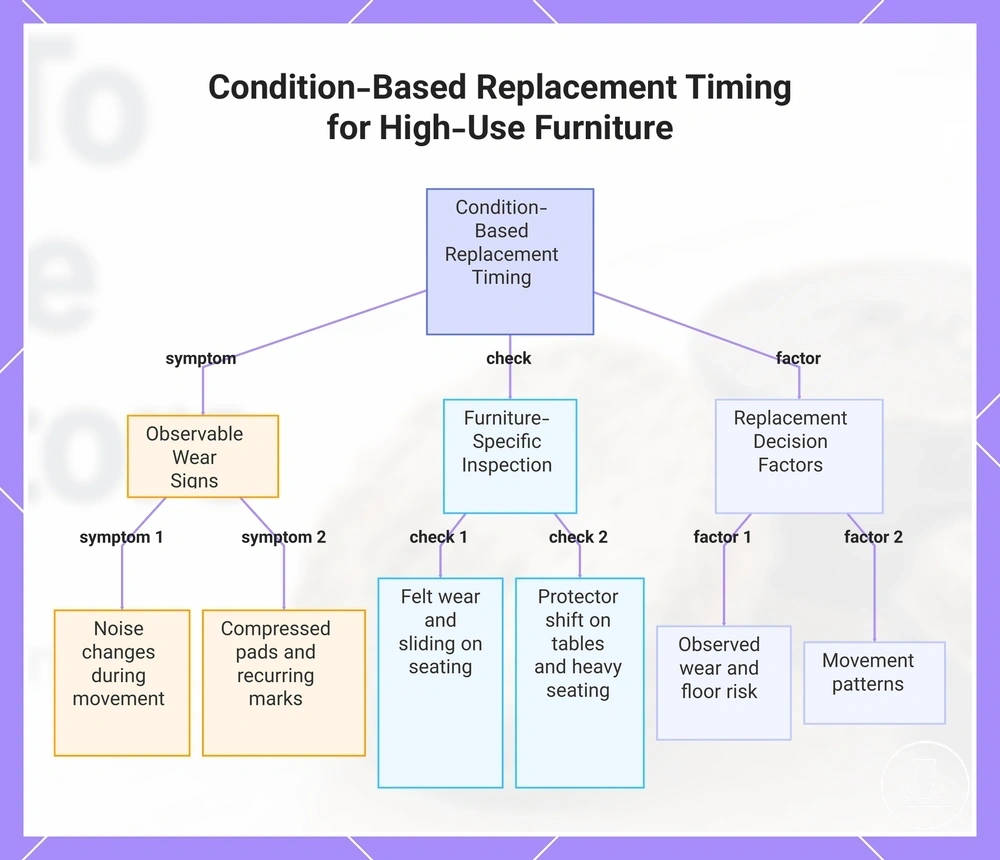 Condition-Based Replacement Timing for High-Use Furniture