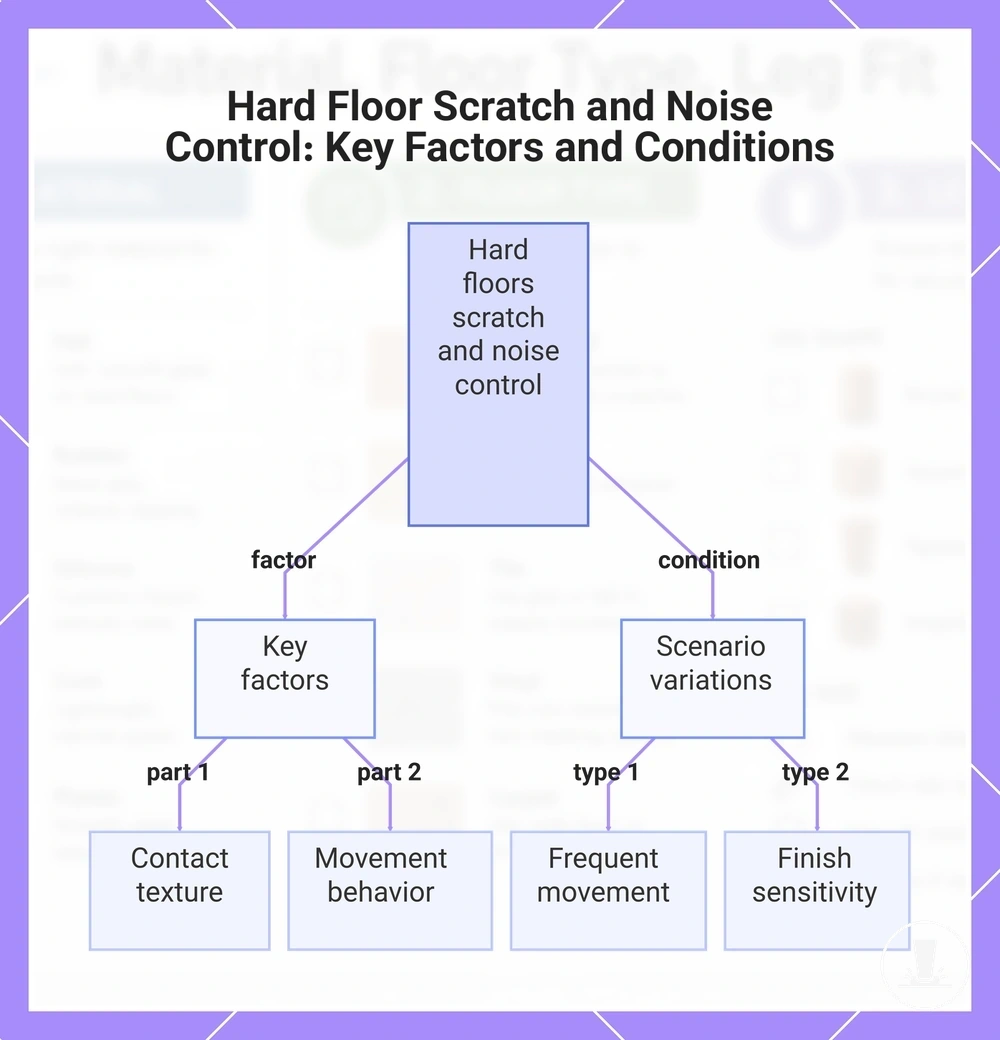 Hard Floor Scratch and Noise Control: Key Factors and Conditions