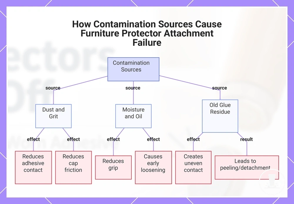 How Contamination Sources Cause Furniture Protector Attachment Failure
