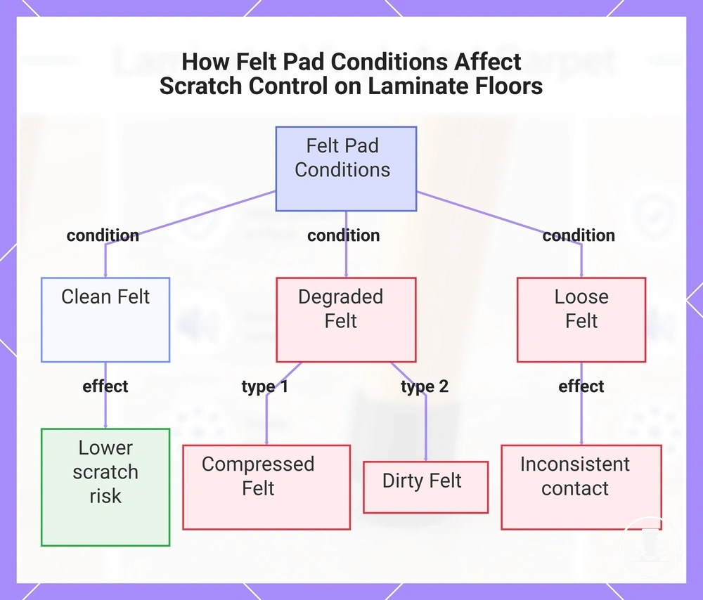 How Felt Pad Conditions Affect Scratch Control on Laminate Floors