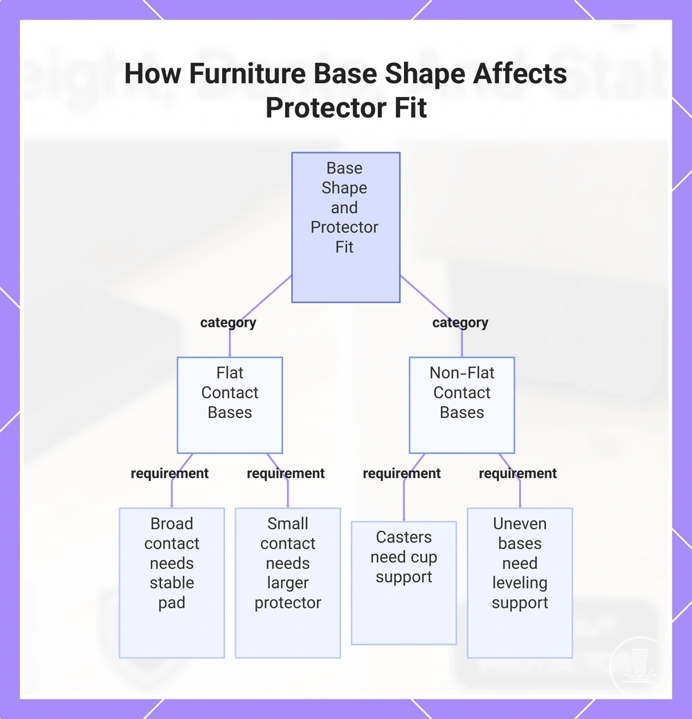 How Furniture Base Shape Affects Protector Fit