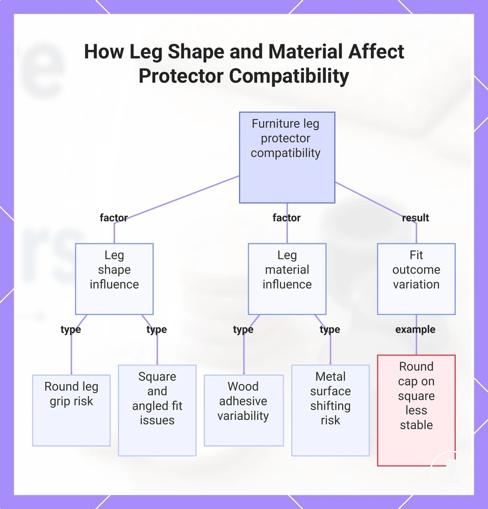 How Leg Shape and Material Affect Protector Compatibility