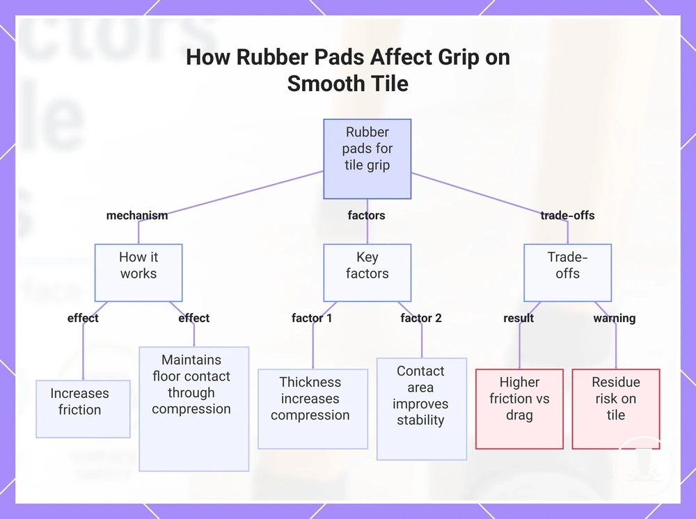 How Rubber Pads Affect Grip on Smooth Tile