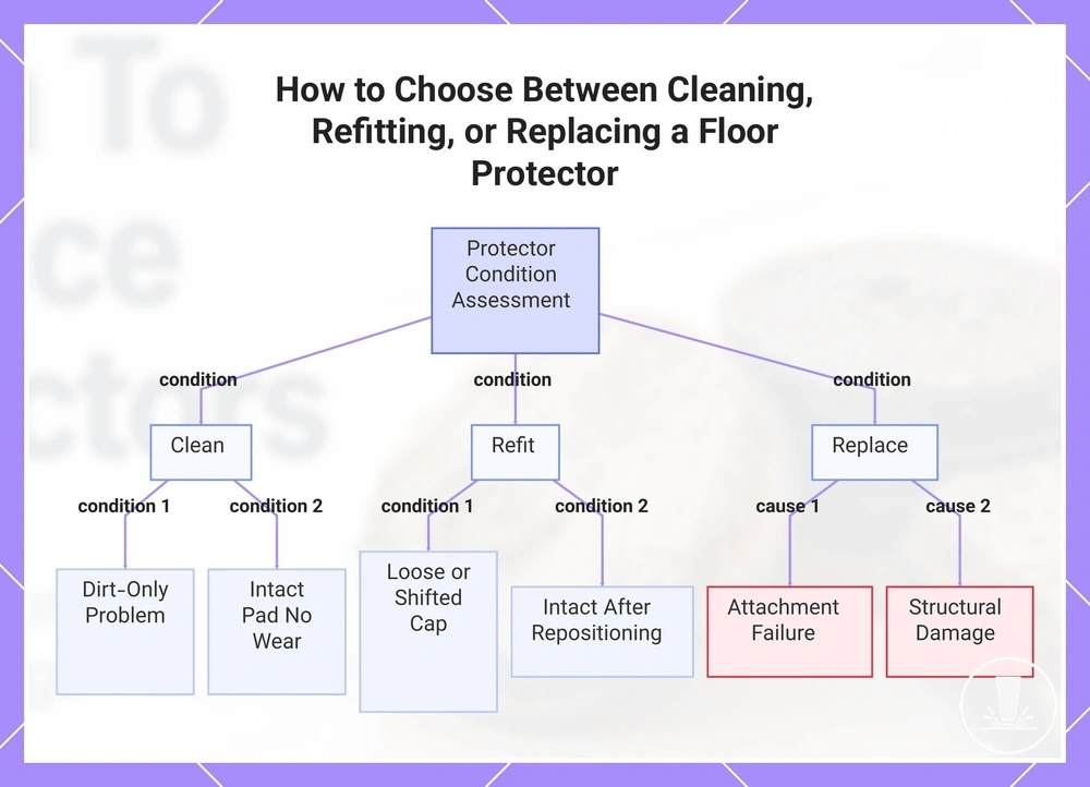 How to Choose Between Cleaning, Refitting, or Replacing a Floor Protector