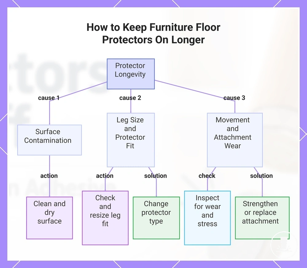How to Keep Furniture Floor Protectors On Longer