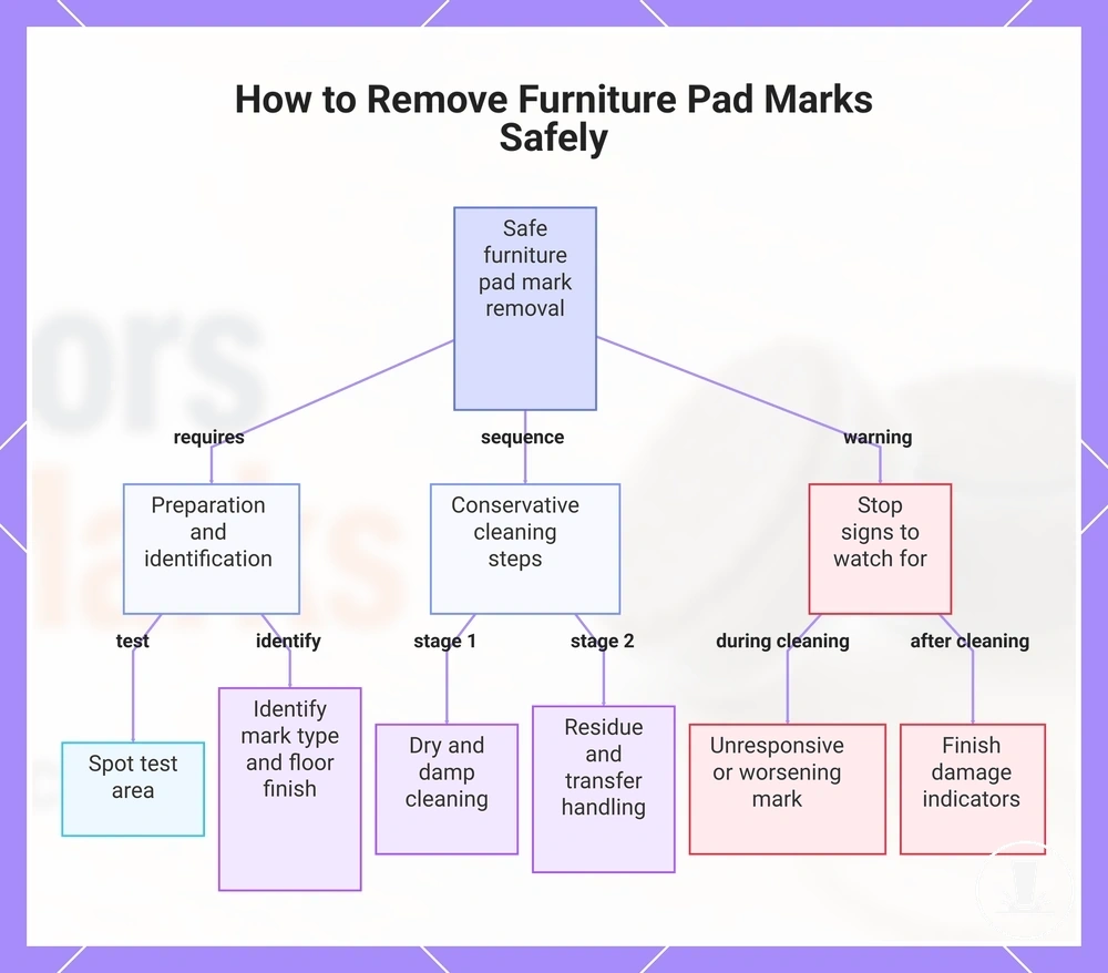 How to Remove Furniture Pad Marks Safely