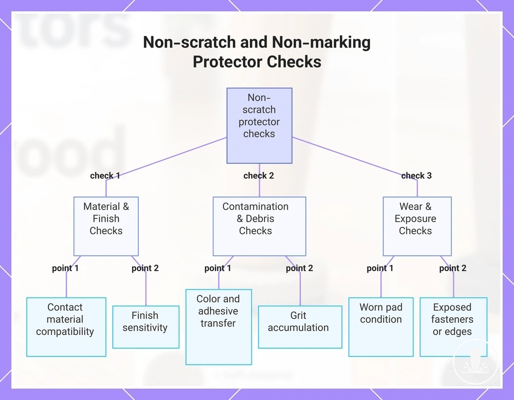 Non-scratch and Non-marking Protector Checks