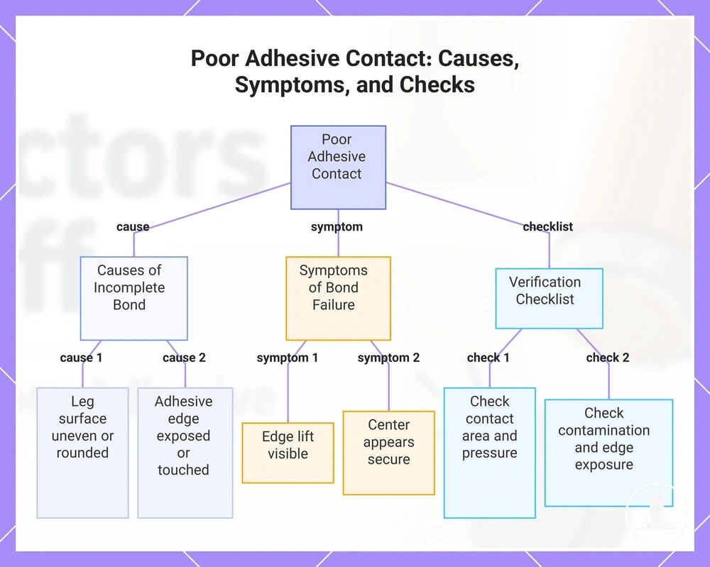 Poor Adhesive Contact: Causes, Symptoms, and Checks