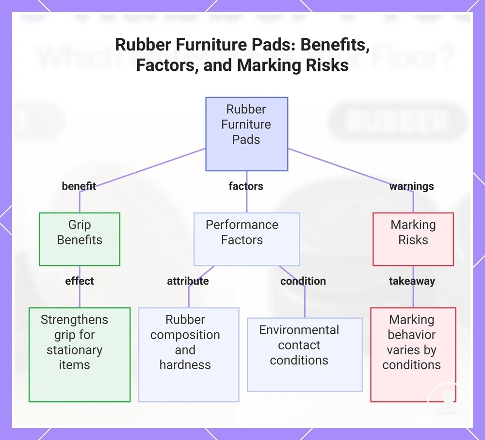 Rubber Furniture Pads: Benefits, Factors, and Marking Risks