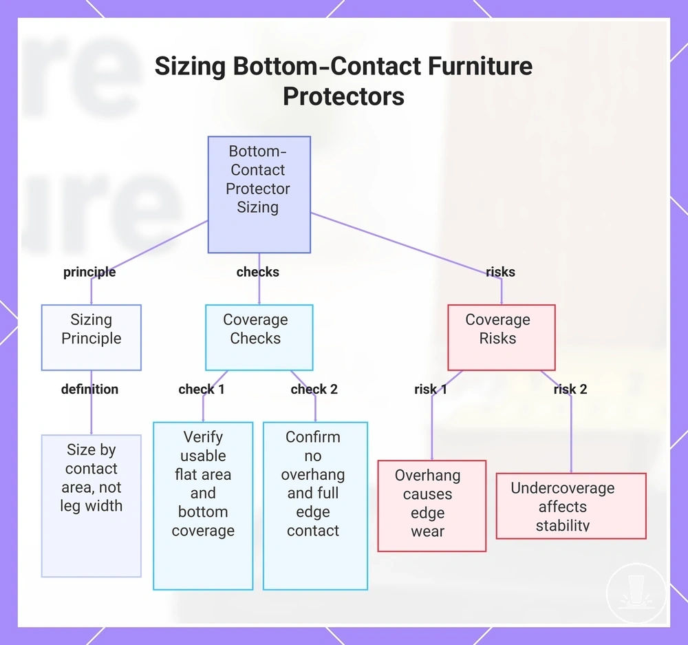 Sizing Bottom-Contact Furniture Protectors