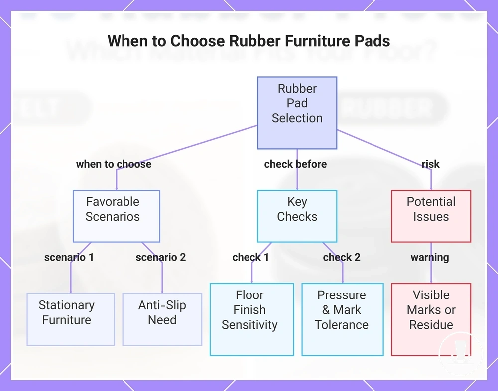 When to Choose Rubber Furniture Pads